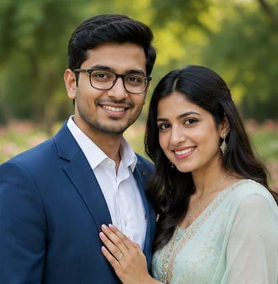 Pooja and Karan success story on verified matrimonial platform